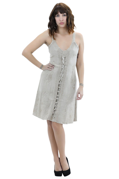 Adjustable Acid Wash Dress 1105