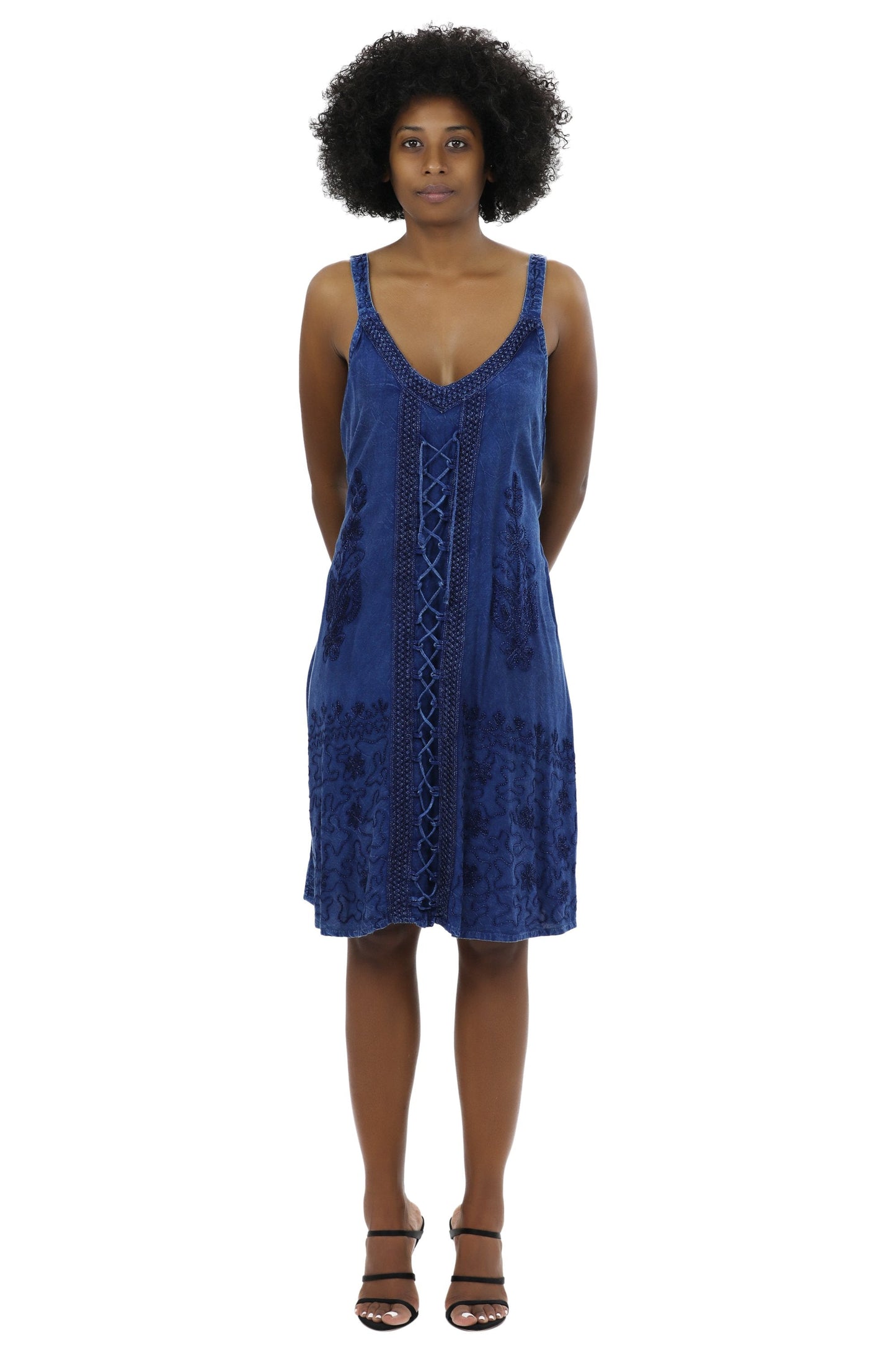 Adjustable Acid Wash Dress 1105