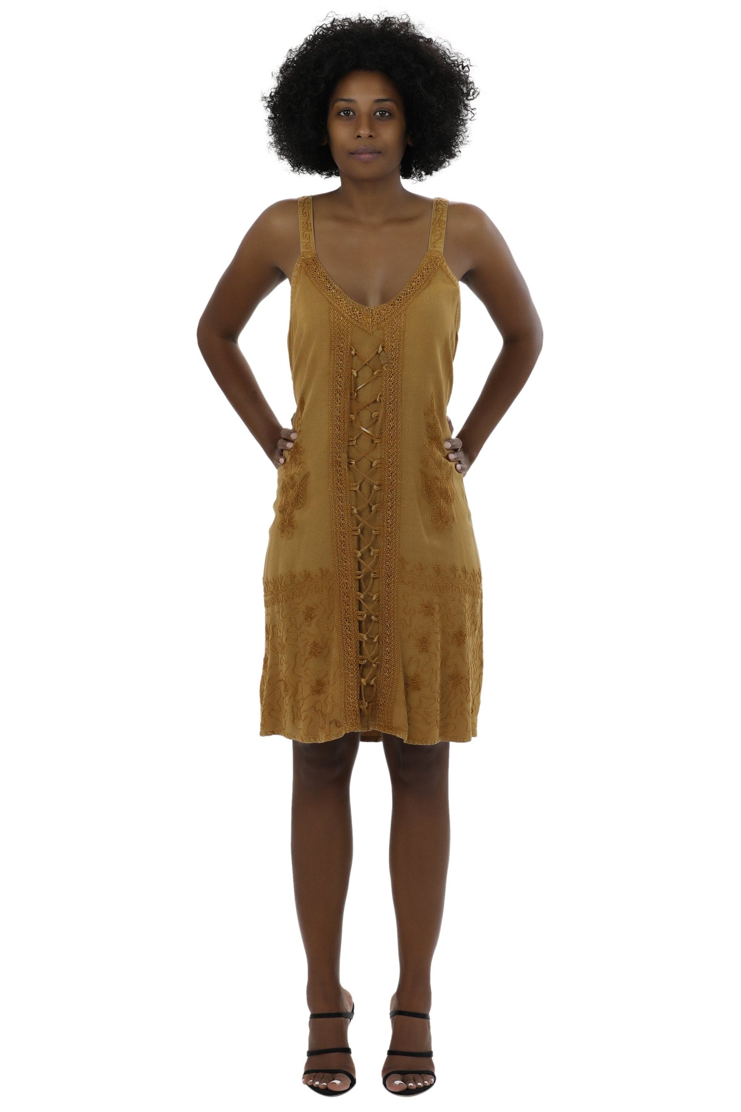 Adjustable Acid Wash Dress 1105