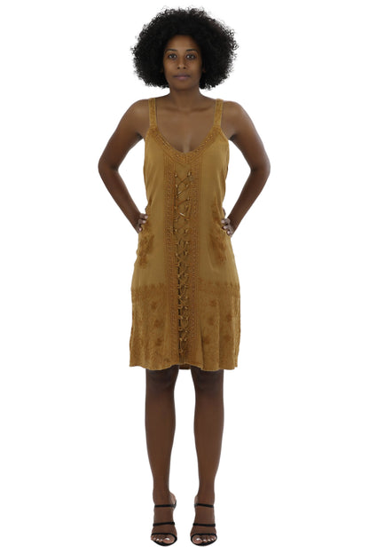 Adjustable Acid Wash Dress 1105