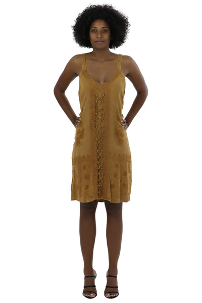 Adjustable Acid Wash Dress 1105