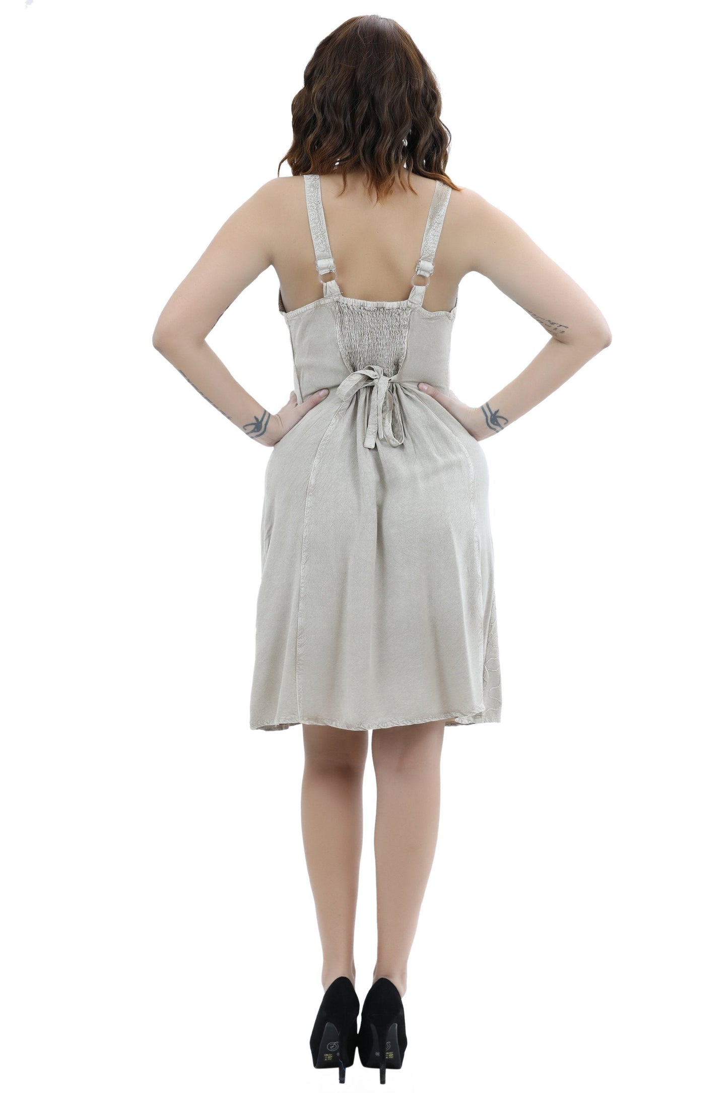 Adjustable Acid Wash Dress 1105