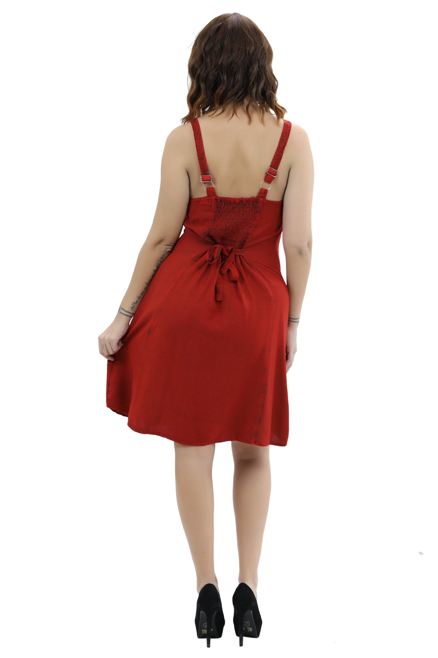 Adjustable Acid Wash Dress 1105