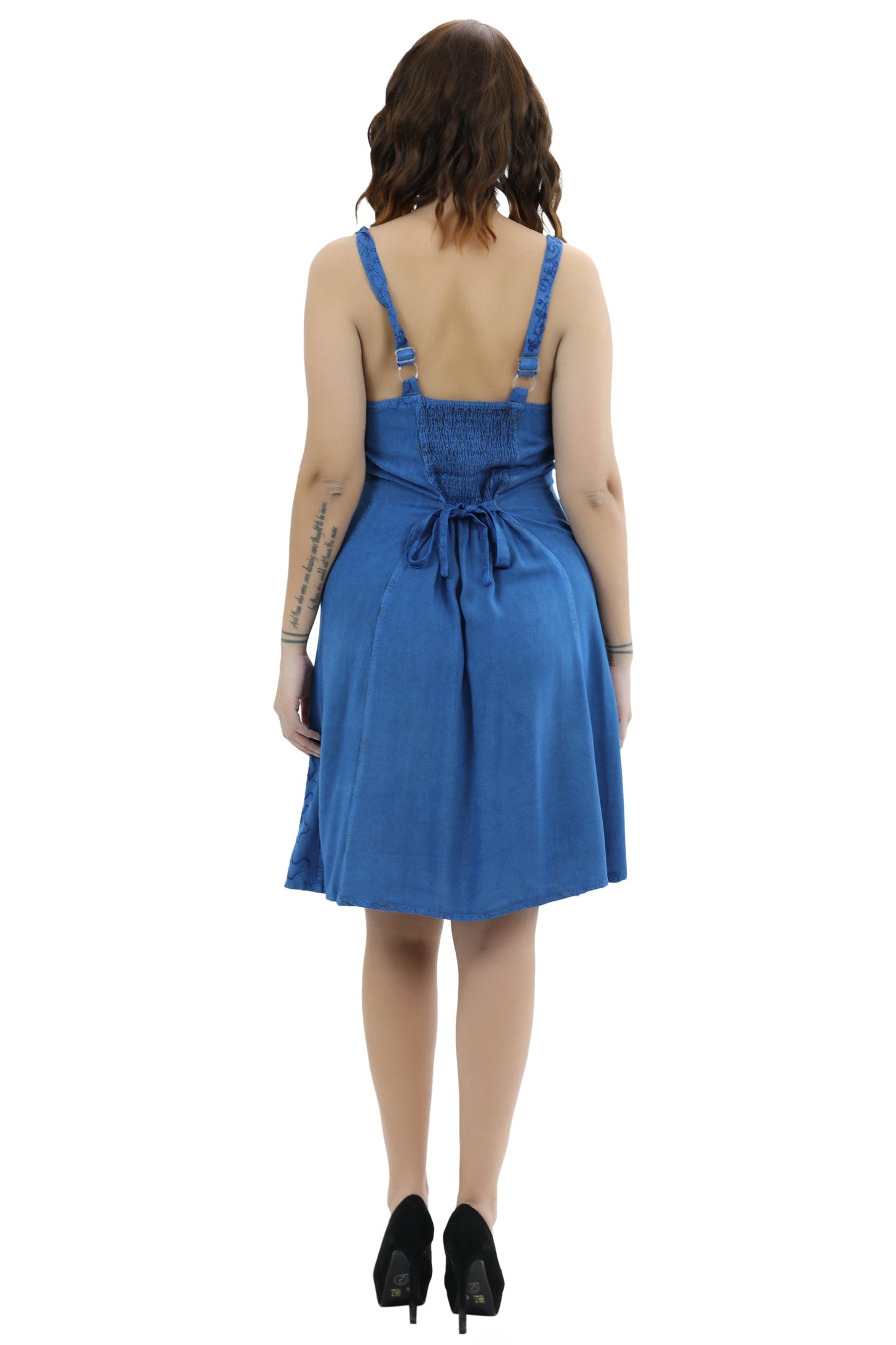 Adjustable Acid Wash Dress 1105
