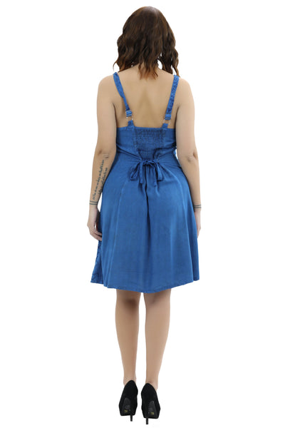 Adjustable Acid Wash Dress 1105