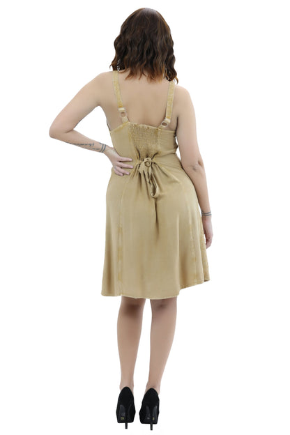 Adjustable Acid Wash Dress 1105