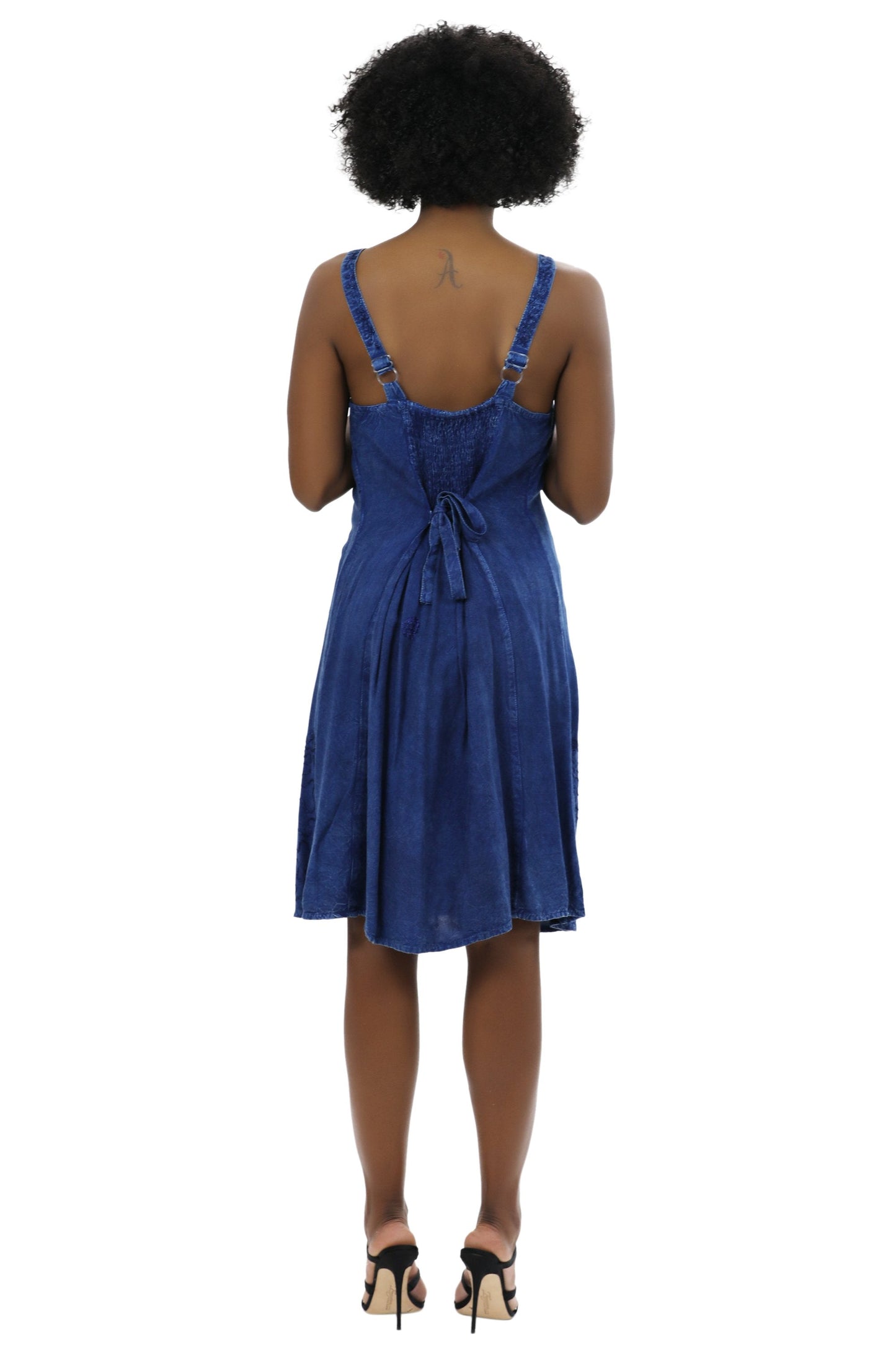 Adjustable Acid Wash Dress 1105