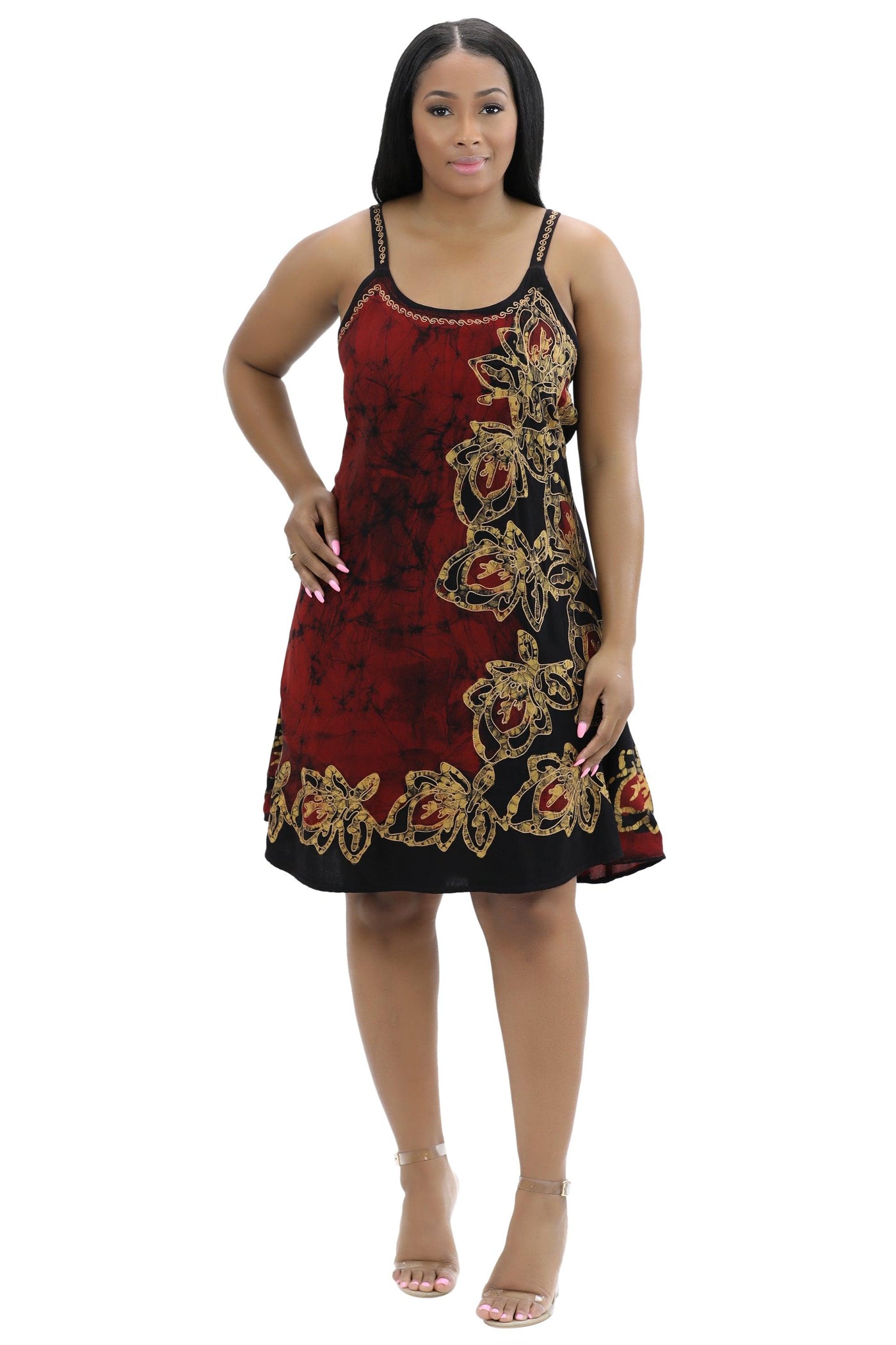 Batik Block Print Dress 54A-BATIK