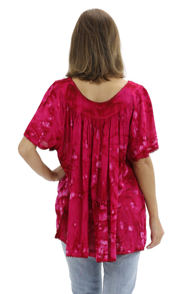 Belmar Tie Dye Cap Sleeve Blouse 16780 - Advance Apparels Inc