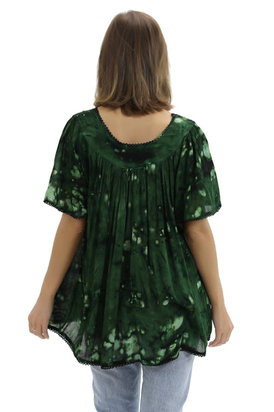Belmar Tie Dye Cap Sleeve Blouse 16780 - Advance Apparels Inc