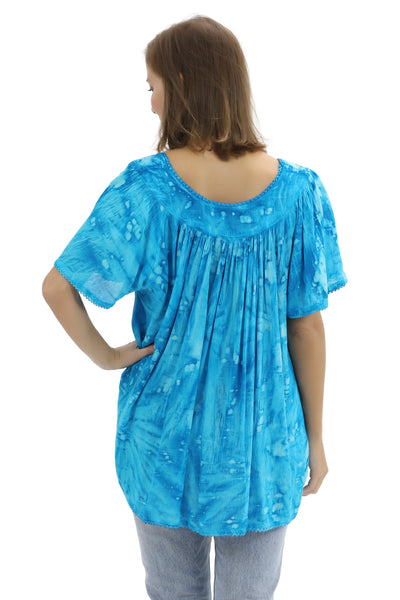 Belmar Tie Dye Cap Sleeve Blouse 16780 - Advance Apparels Inc
