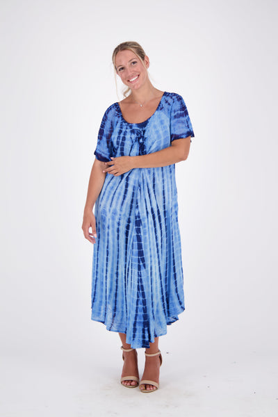 Cap Sleeve Tie Dye Dress 17601