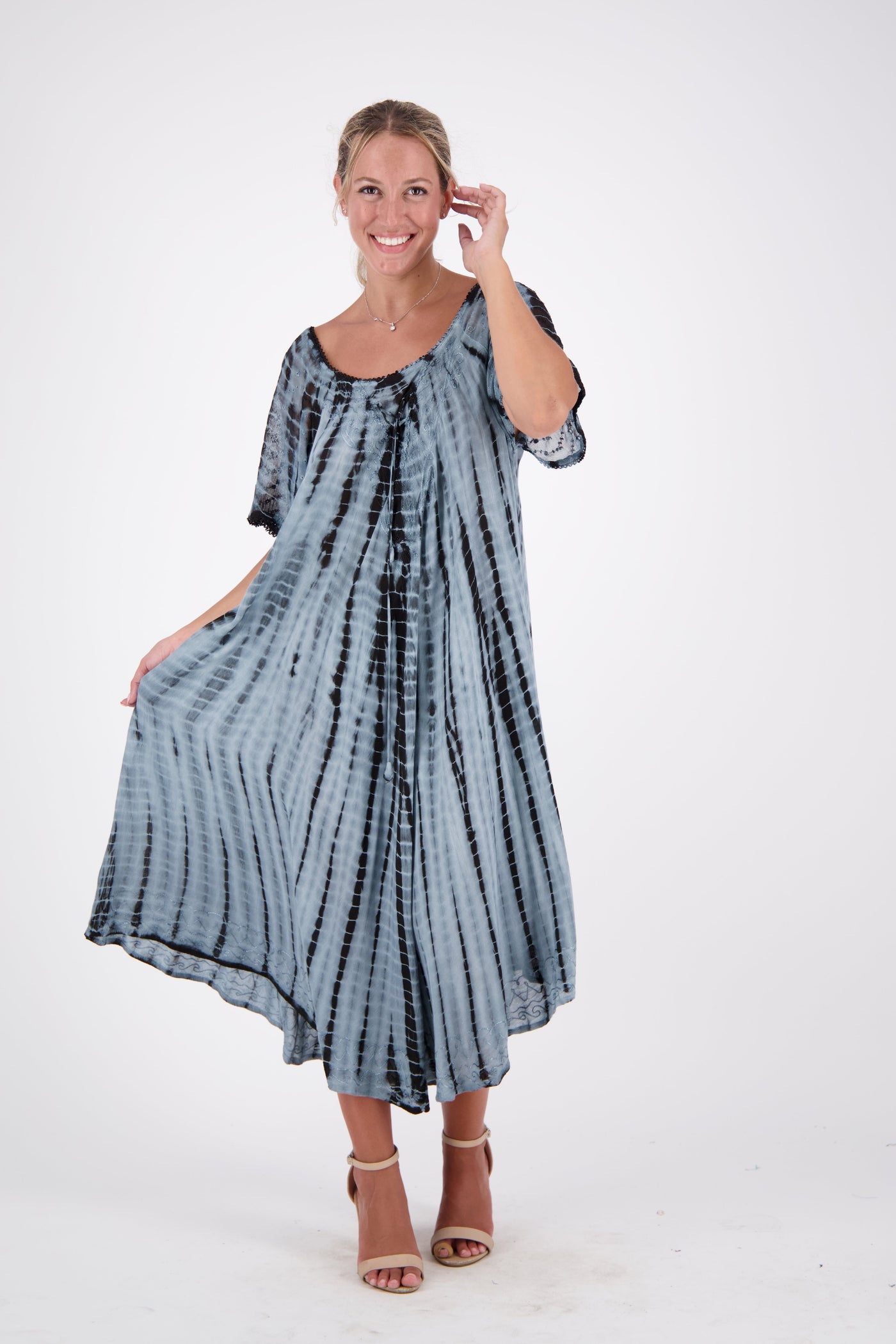 Cap Sleeve Tie Dye Dress 17601