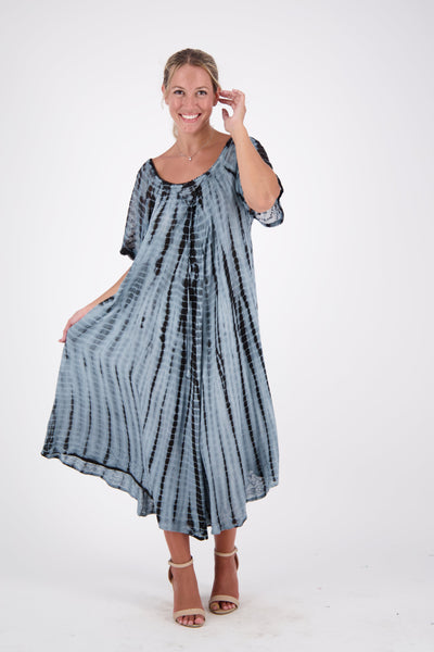 Cap Sleeve Tie Dye Dress 17601