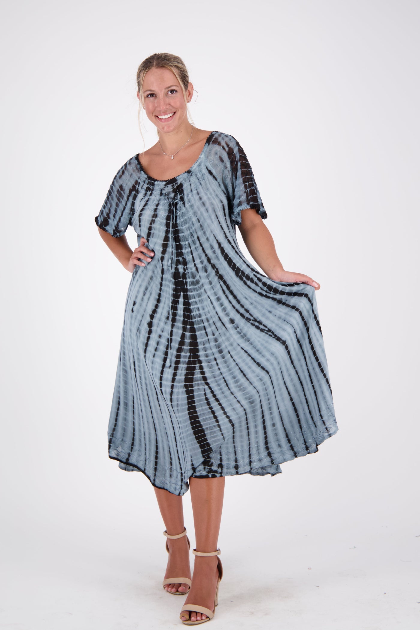 Cap Sleeve Tie Dye Dress 17601