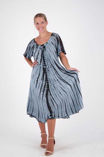 Cap Sleeve Tie Dye Dress 17601