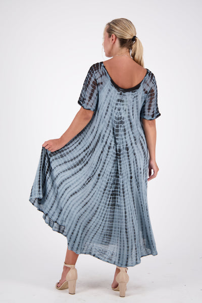 Cap Sleeve Tie Dye Dress 17601