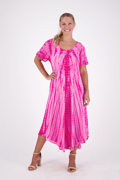 Cap Sleeve Tie Dye Dress 17601