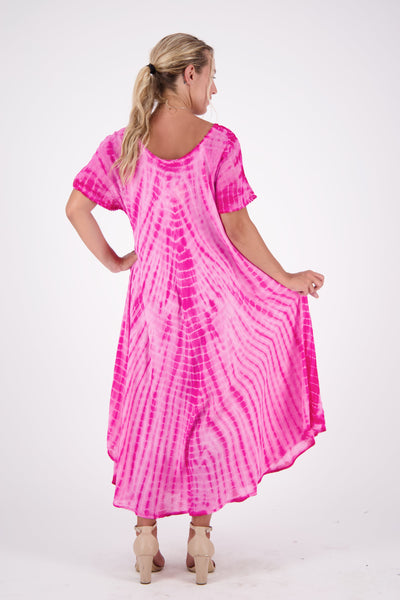 Cap Sleeve Tie Dye Dress 17601