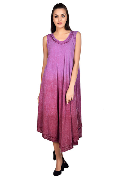 Long Ombre Dye A-Line Dress 19254 - Advance Apparels Inc