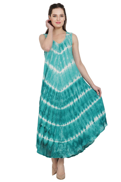 Maui Tie Dye Sleeveless Umbrella Dress UD52-2324 - Advance Apparels Inc