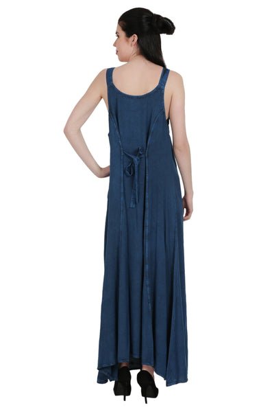 Scooped Neck Acid Wash Dress (S/M-1X/2X) 4 Colors ADL20321 - Advance Apparels Inc