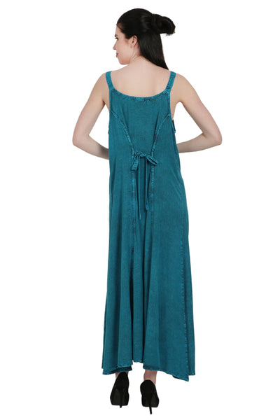 Scooped Neck Acid Wash Dress (S/M-1X/2X) 4 Colors ADL20321 - Advance Apparels Inc