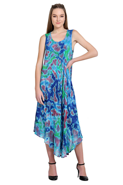 Sleeveless Tie Dye Dress 19251