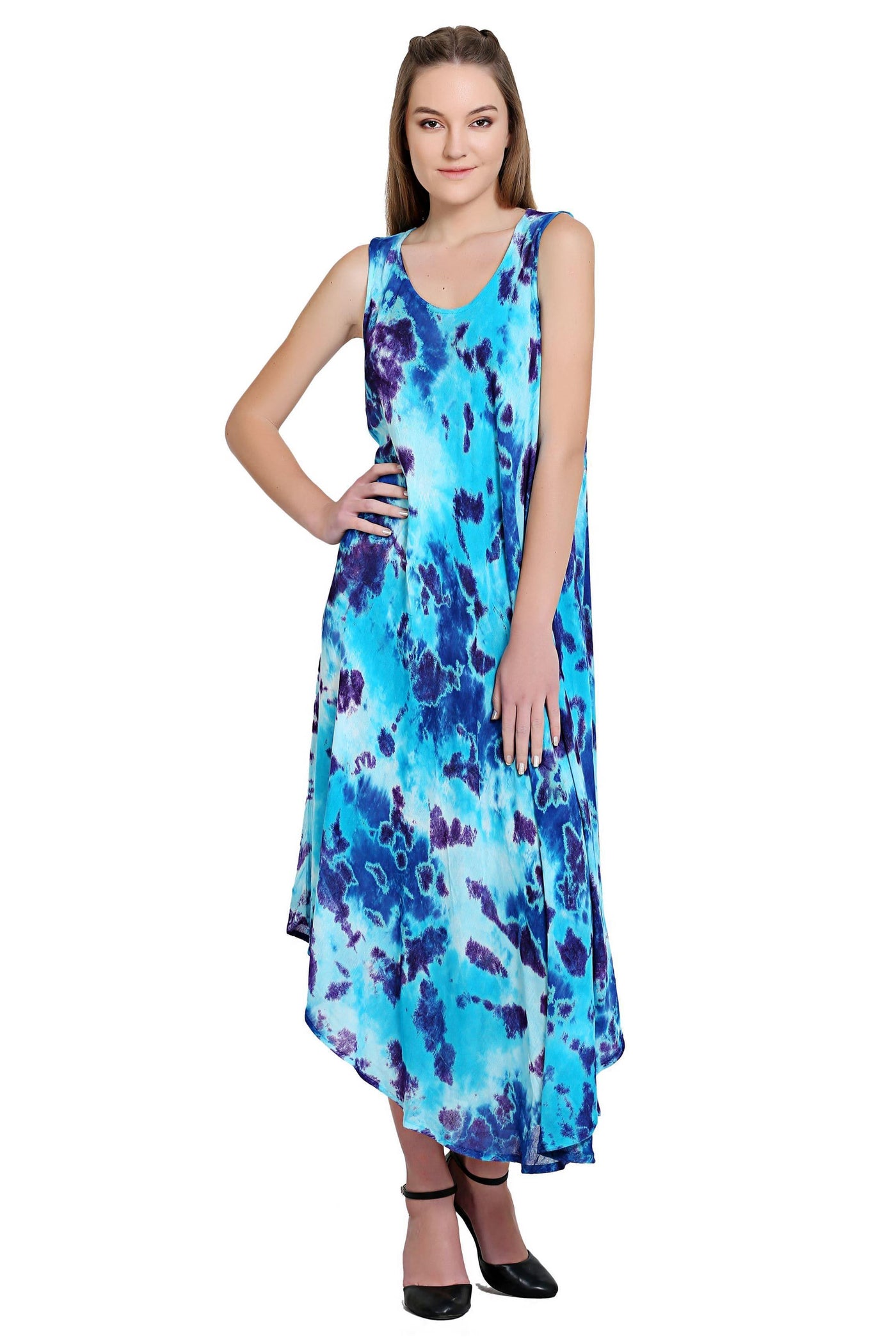 Sleeveless Tie Dye Dress 19251