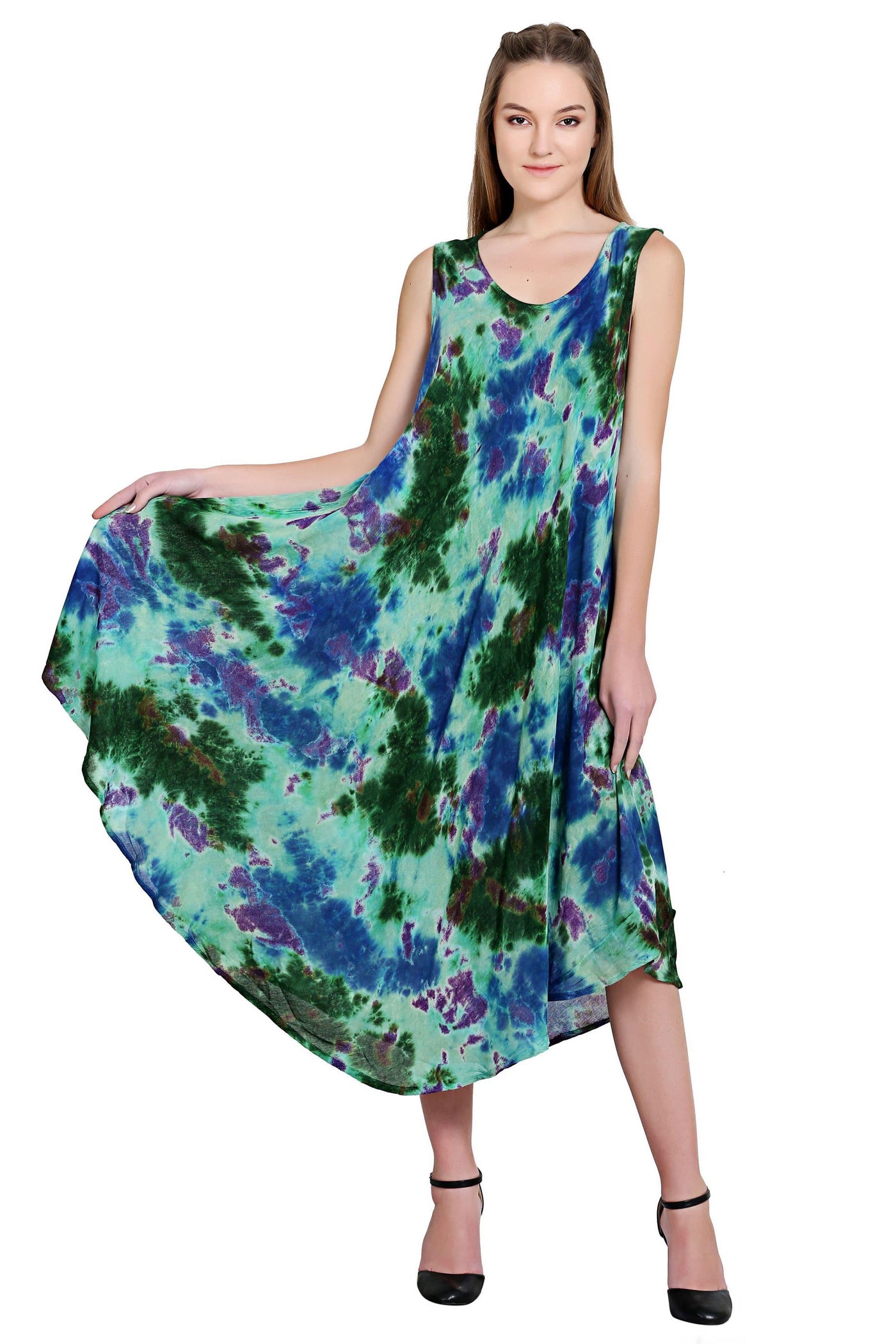 Sleeveless Tie Dye Dress 19251