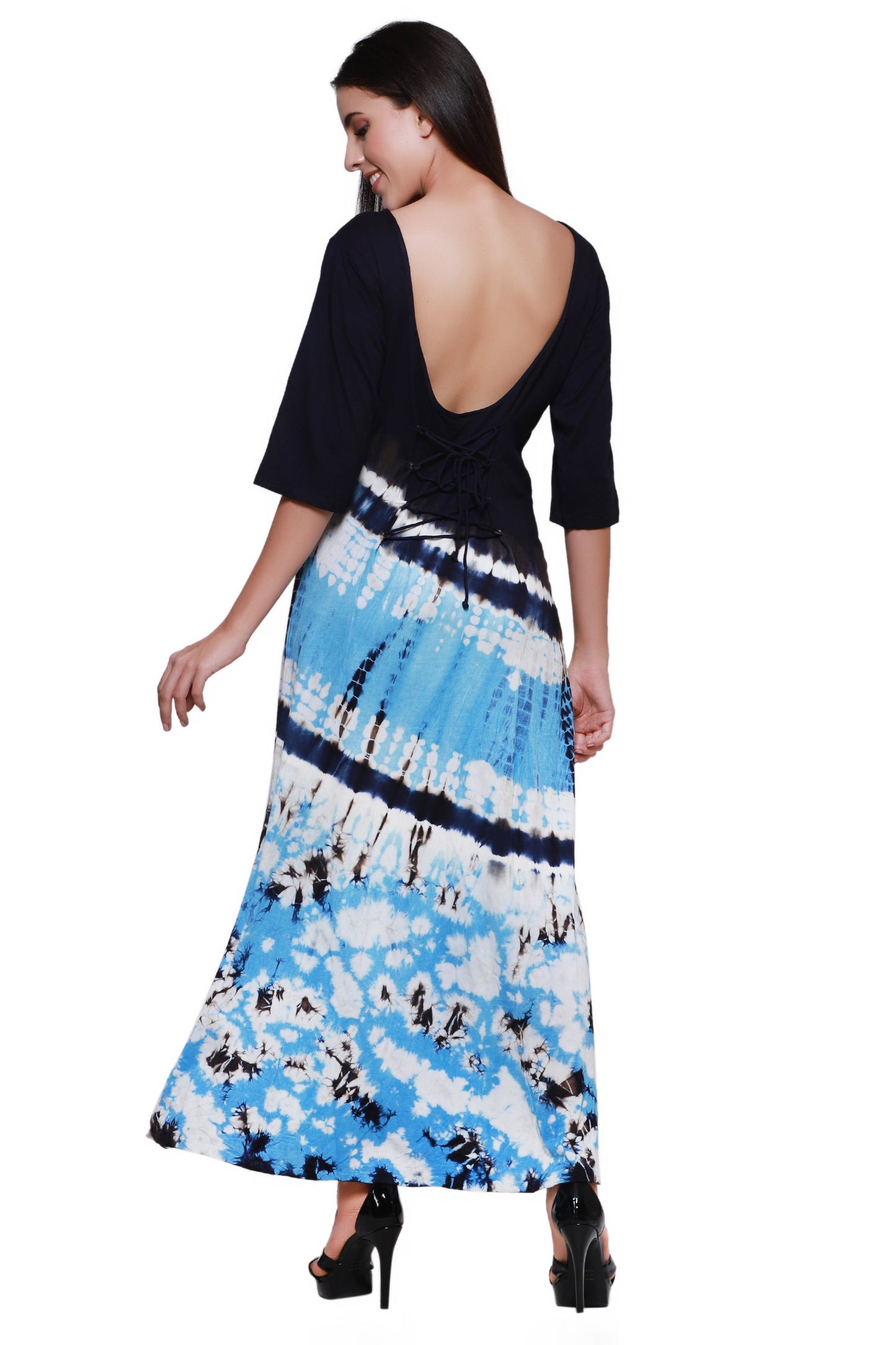 Tropical Sunset Tie-Back Dress SPD70