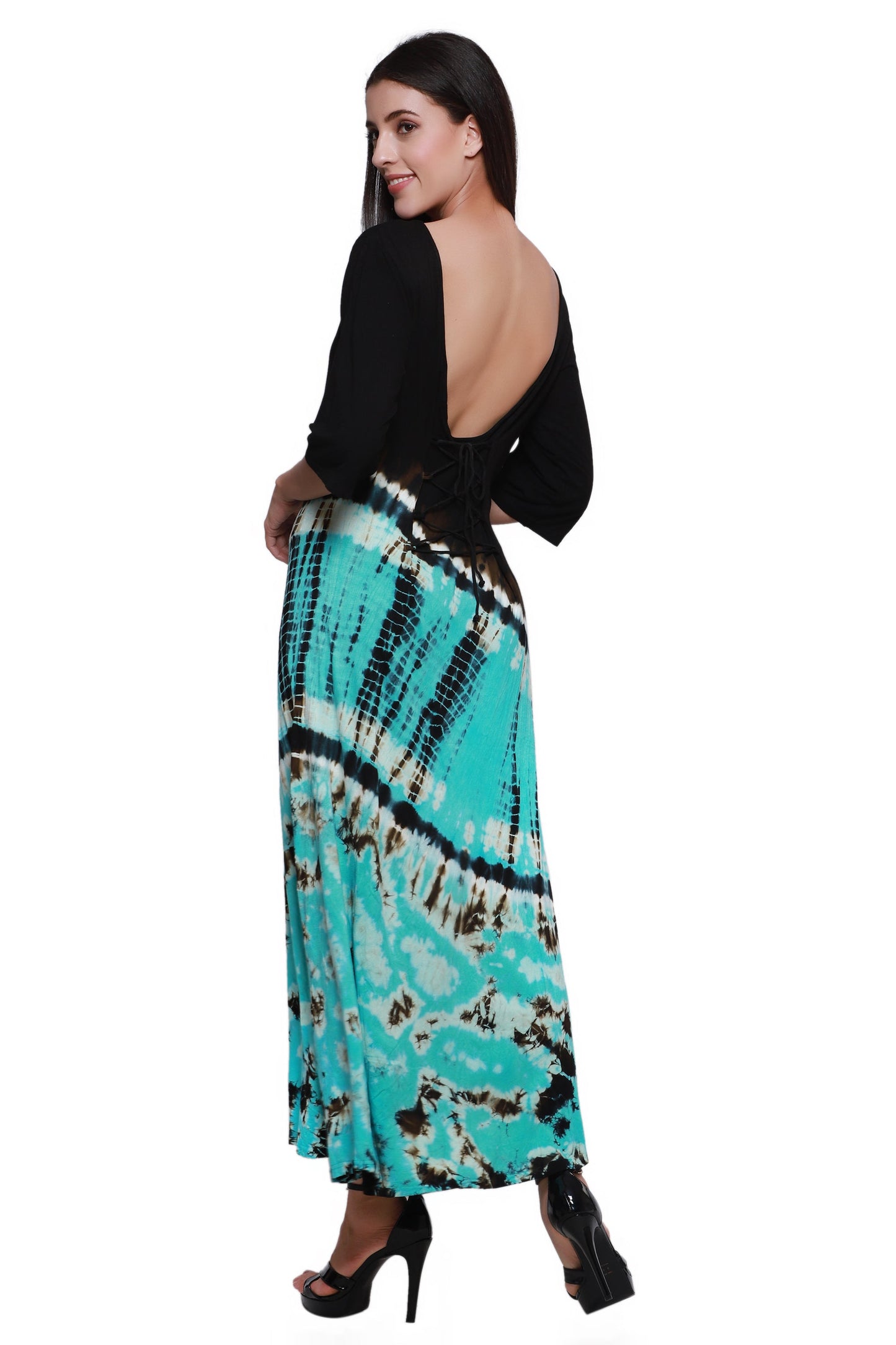 Tropical Sunset Tie-Back Dress SPD70