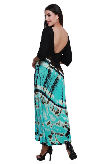 Tropical Sunset Tie-Back Dress SPD70