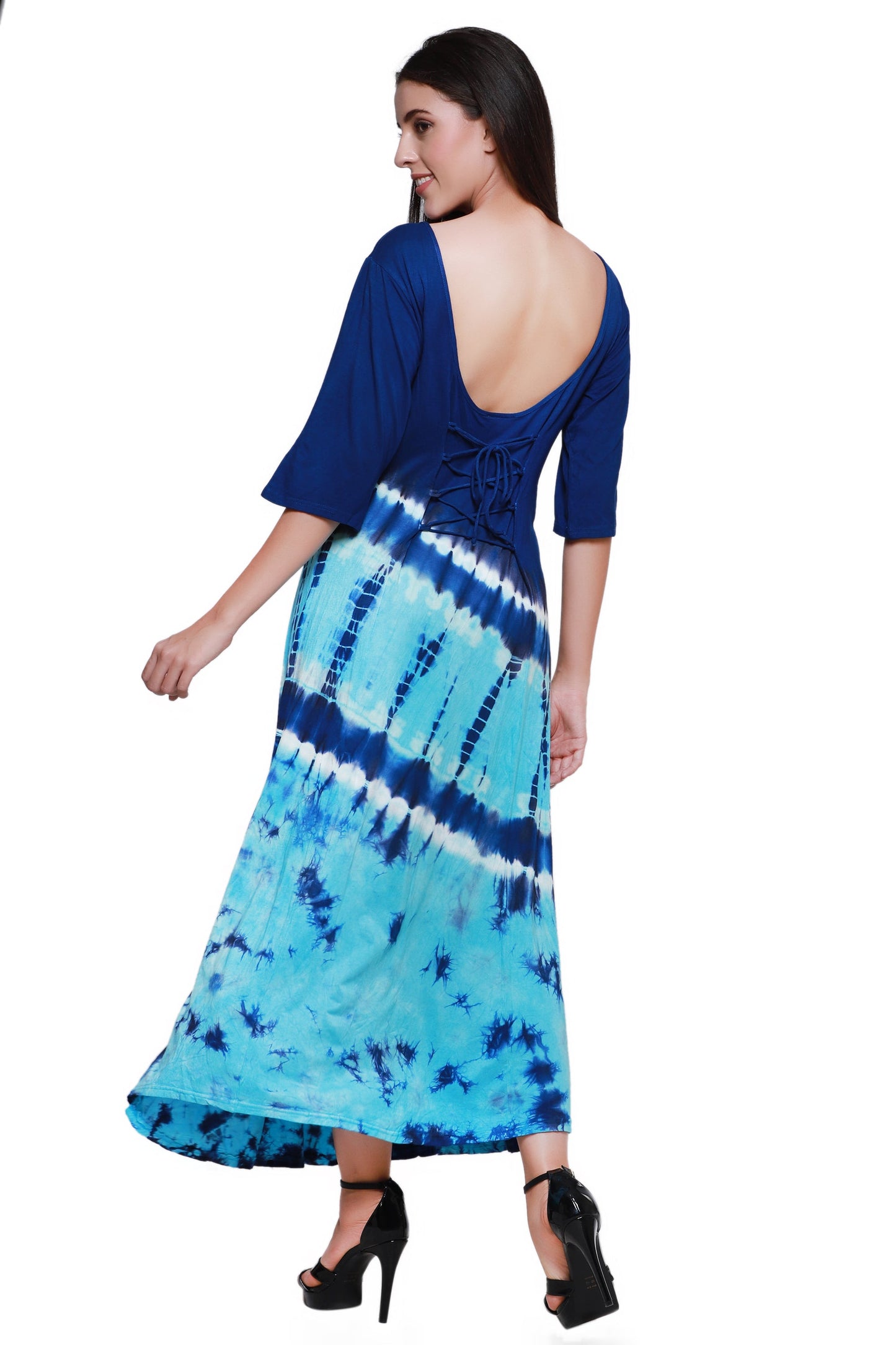 Tropical Sunset Tie-Back Dress SPD70