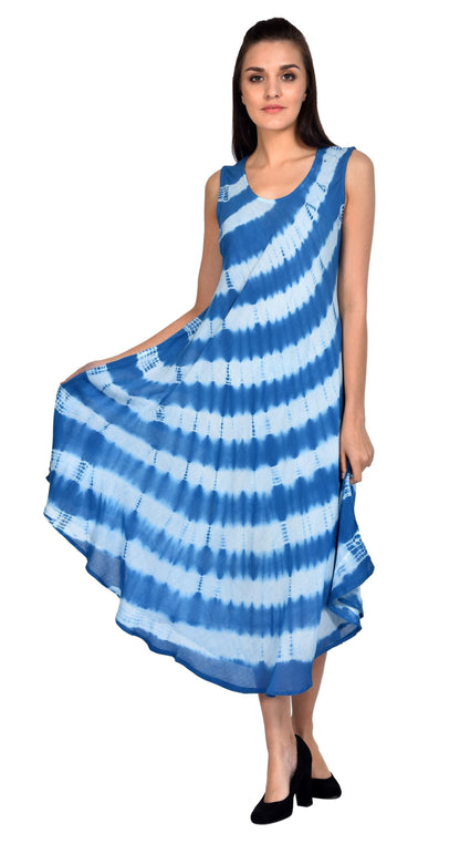 Wavy Striped Tie Dye Dress 19253