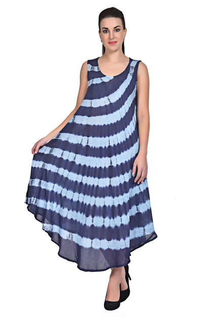 Wavy Striped Tie Dye Dress 19253