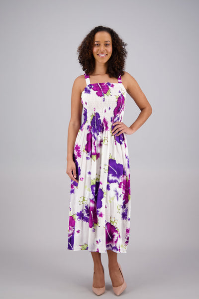 Floral Print Smock Dress One Size Fits Most TH2024