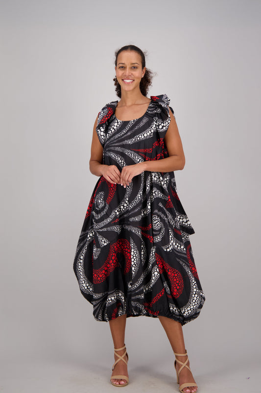 Obsidian Wave Black & Red Versa Dress AD-25035-28