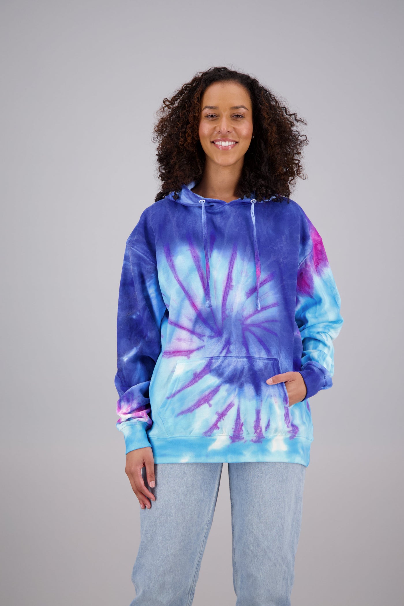 Adult's Tie-Dye Pullover Hoodie (2-XL) Cotton/Polyester Blend 9654