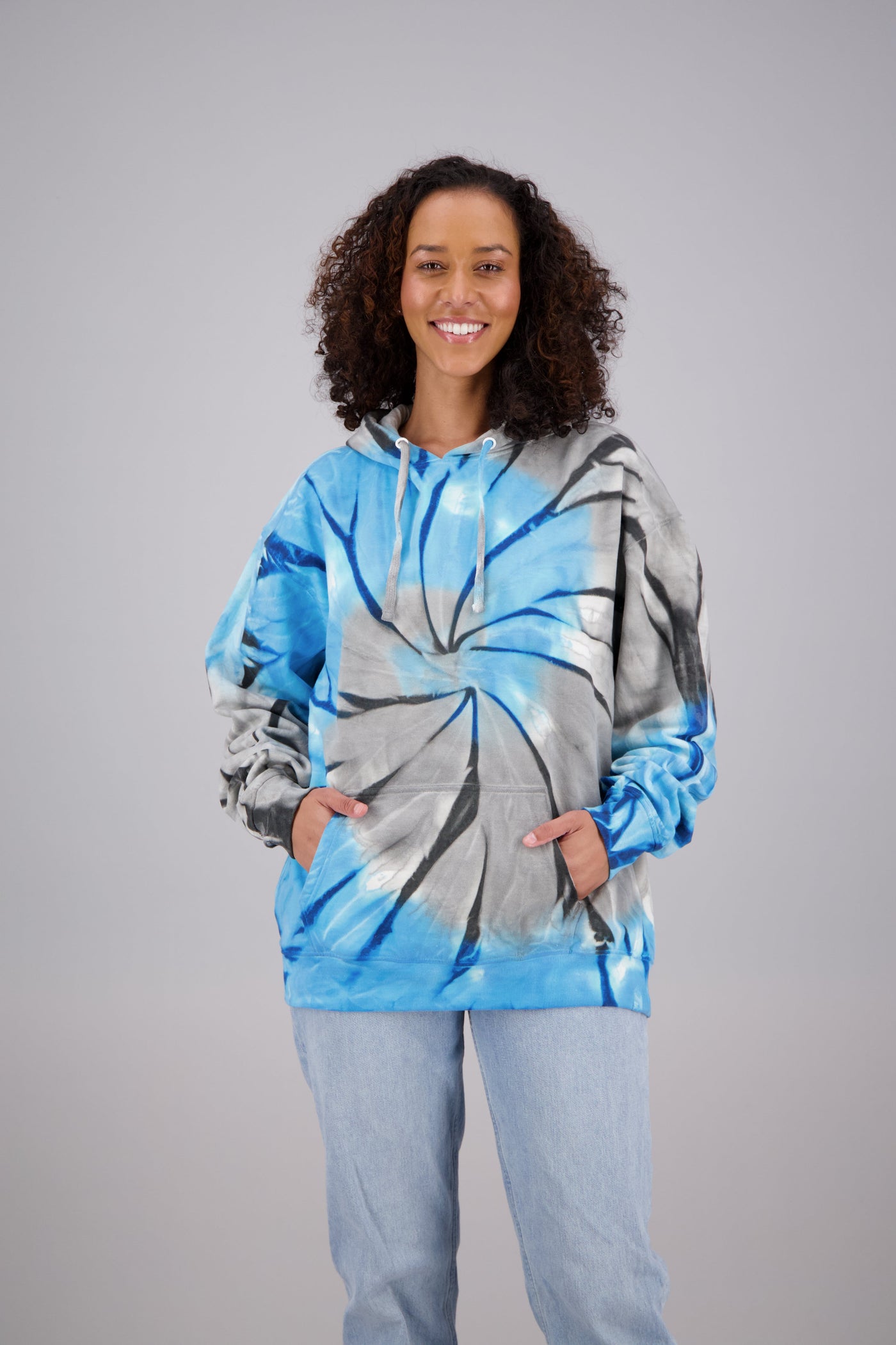 Adult's Tie-Dye Pullover Hoodie (2-XL) Cotton/Polyester Blend 9655