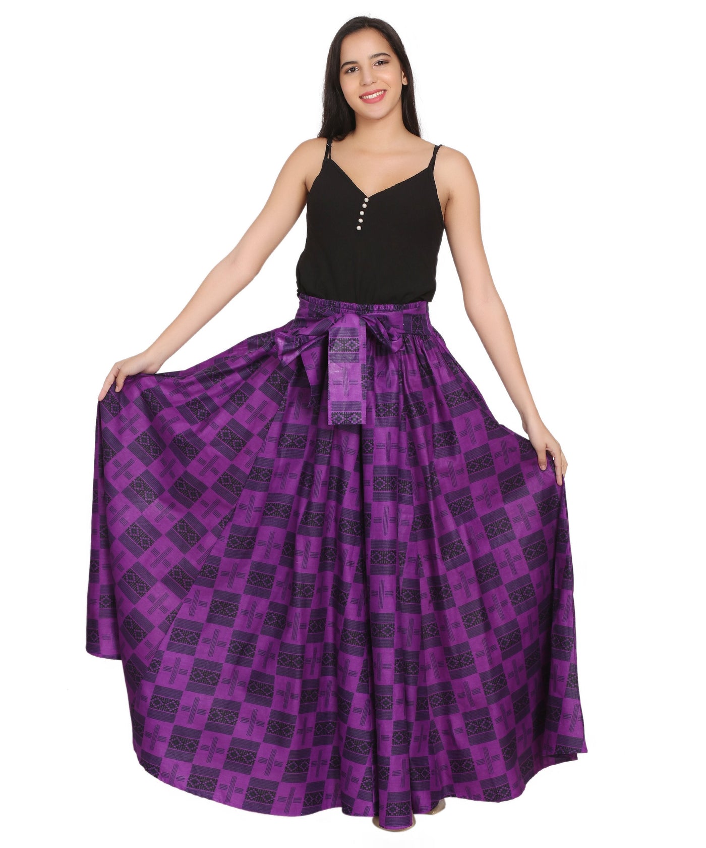 African Print Wax Print Skirt One Size Fits Most Headwrap Included Elastic Waist Pockets 16317-612