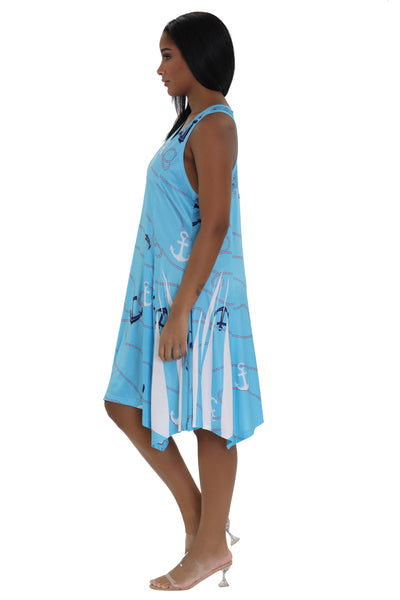 Anchor Print Beach Dress 21236