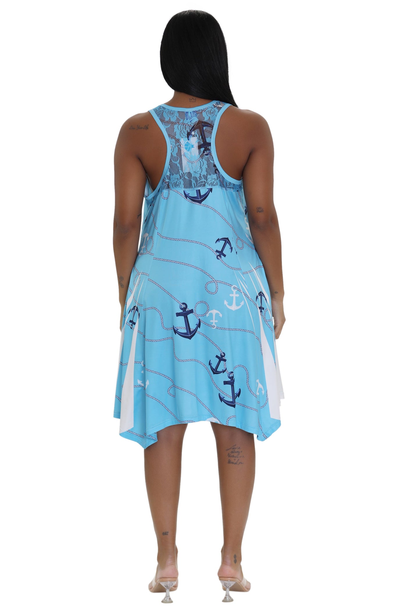 Anchor Print Beach Dress 21236