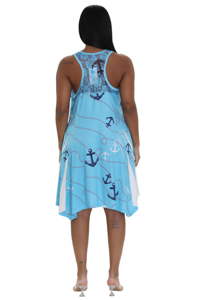 Anchor Print Beach Dress 21236