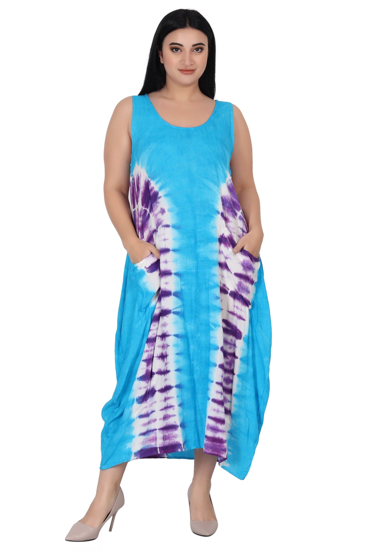 Ankle Length Tie Dye Dress w/ Pockets 522123
