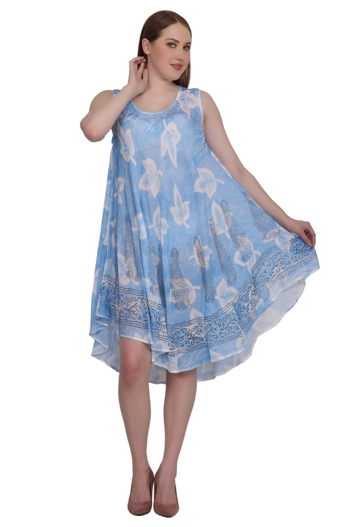 Batik Leaf Print Dress 422133 / 442133