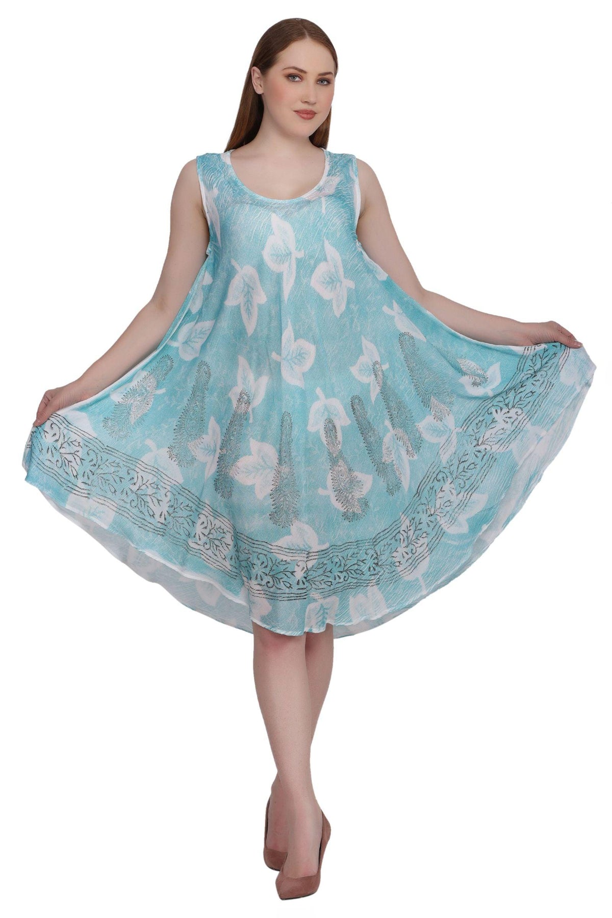 Batik Leaf Print Dress 422133 / 442133