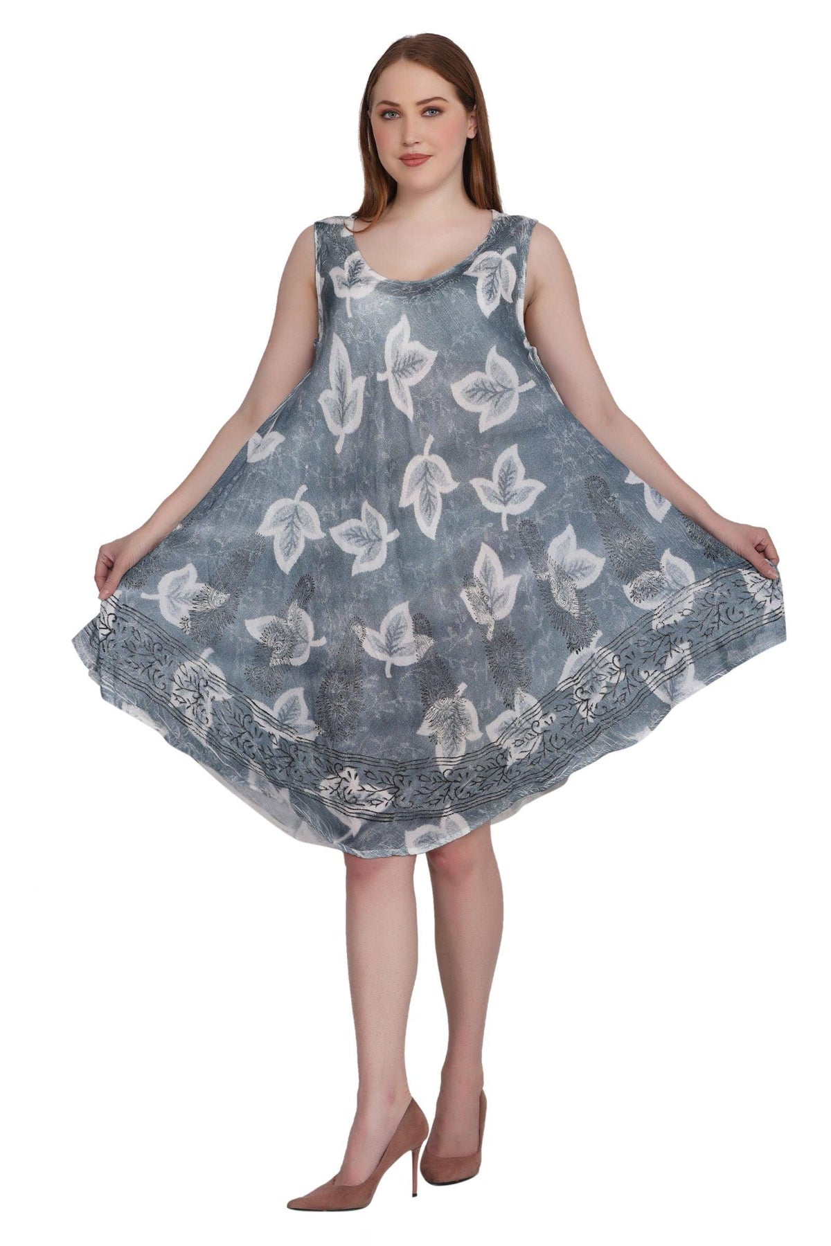 Batik Leaf Print Dress 422133 / 442133