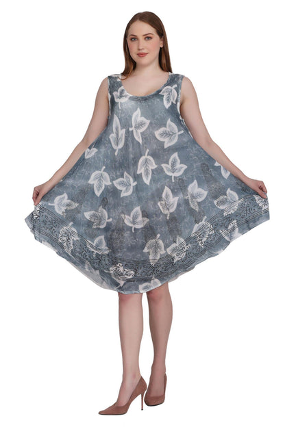 Batik Leaf Print Dress 422133 / 442133