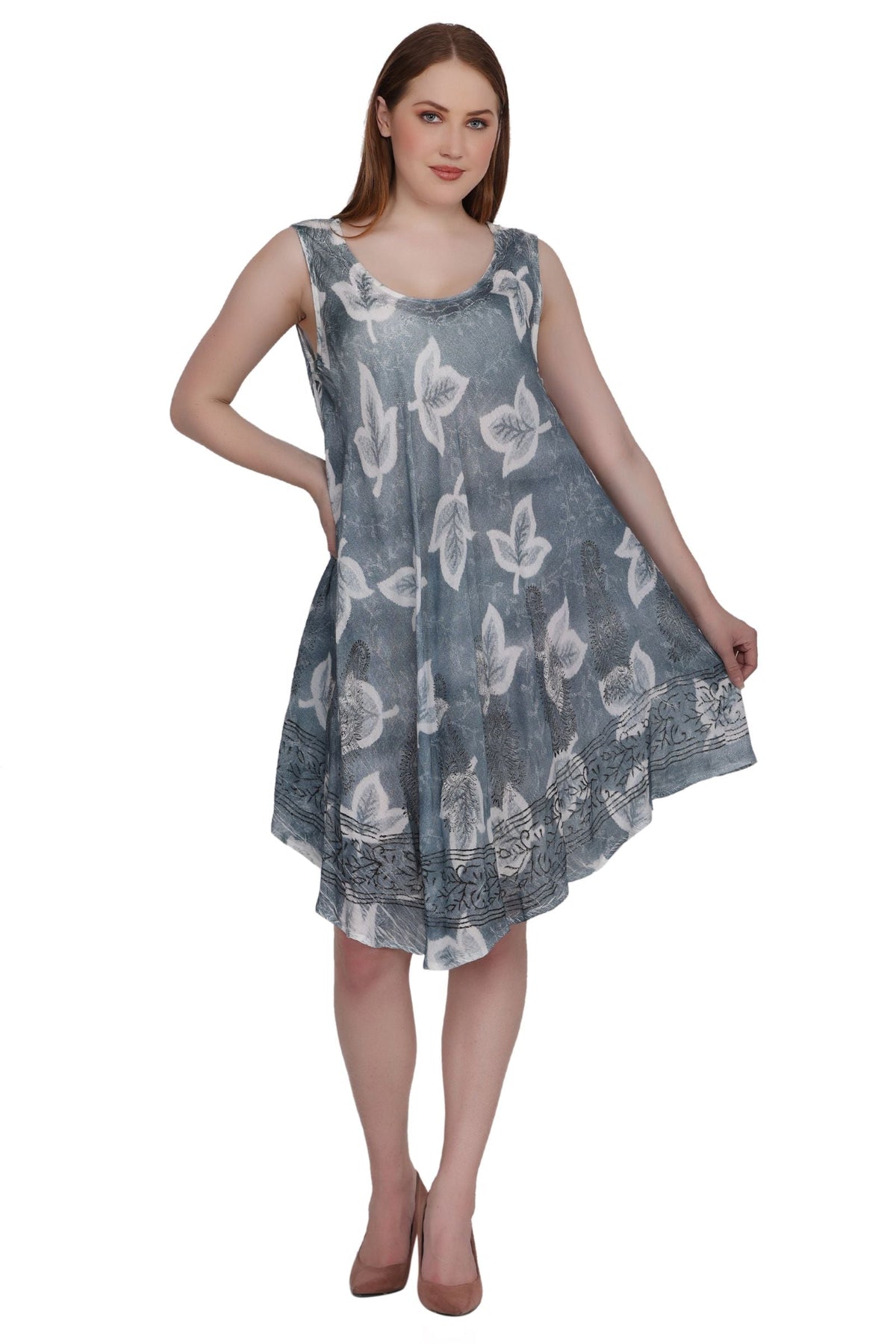 Batik Leaf Print Dress 422133 / 442133
